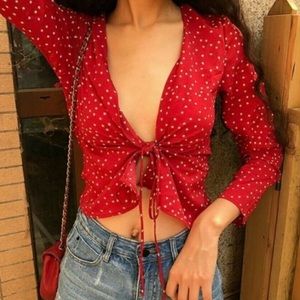 Bianca Realisation Tie Top Red Medium